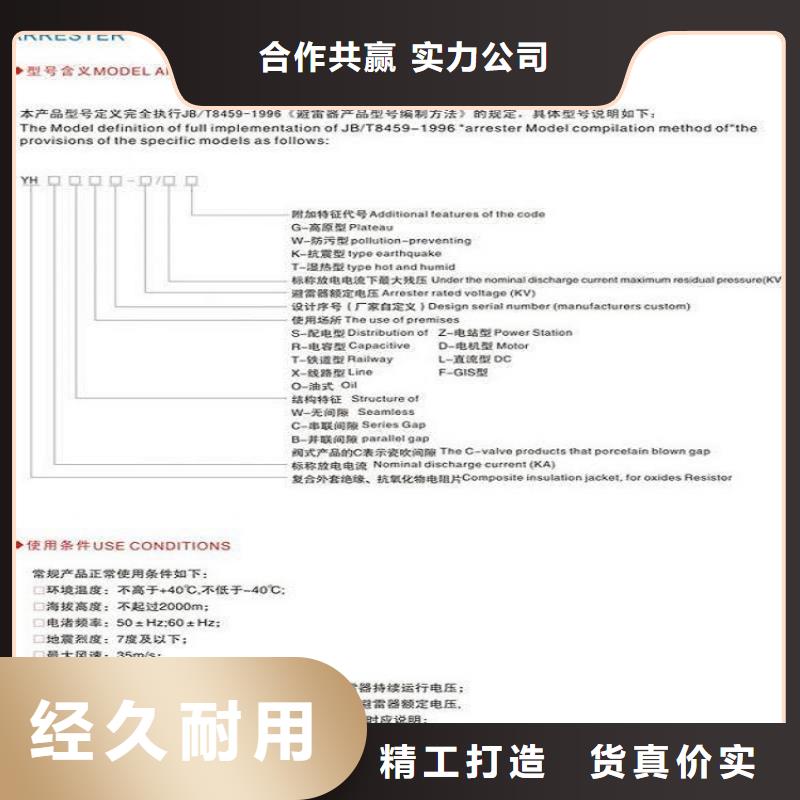 避雷器Y10W-100/260生产厂家现货满足大量采购