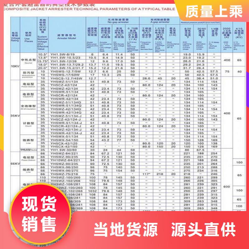 品牌：【羿振电力】避雷器Y10W-100/260当地厂家