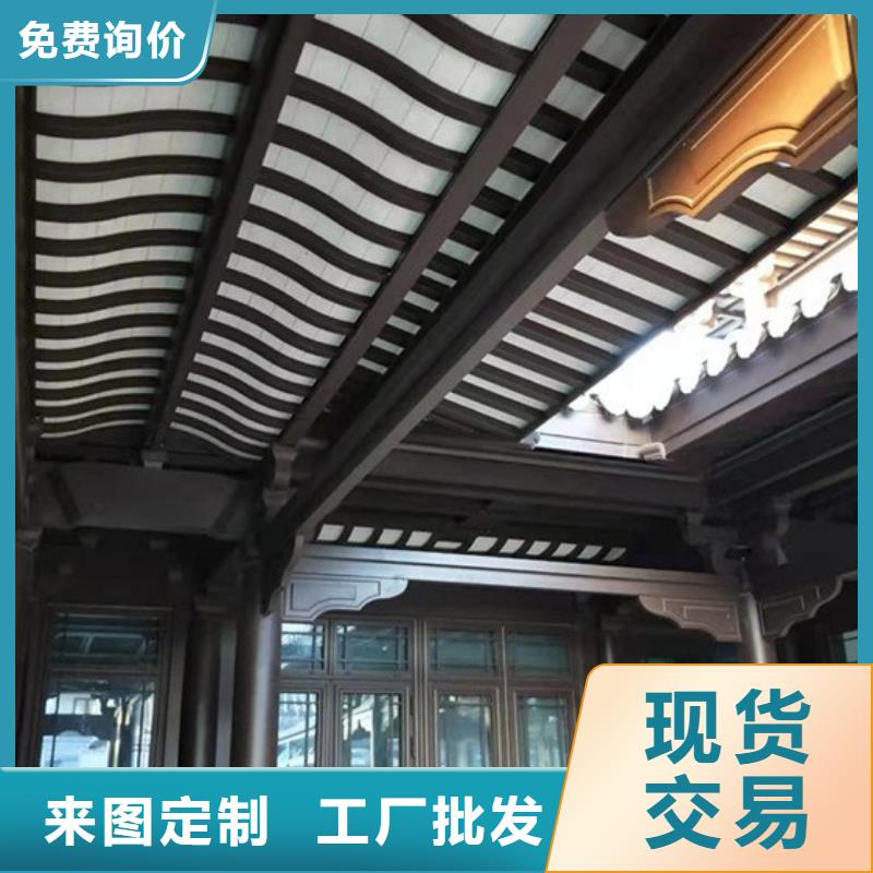 铝代木古建筑材料工厂来厂实地考察优质工艺