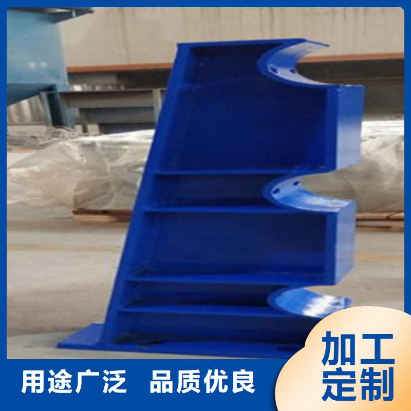 1米高桥梁护栏钢板立柱-桥梁护栏-亮洁护栏厂多种工艺