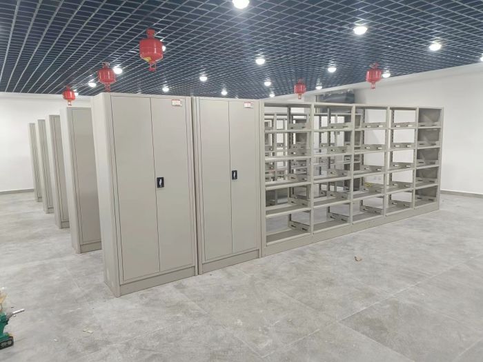 使用方法【桦平】手摇密集型凭证档案架