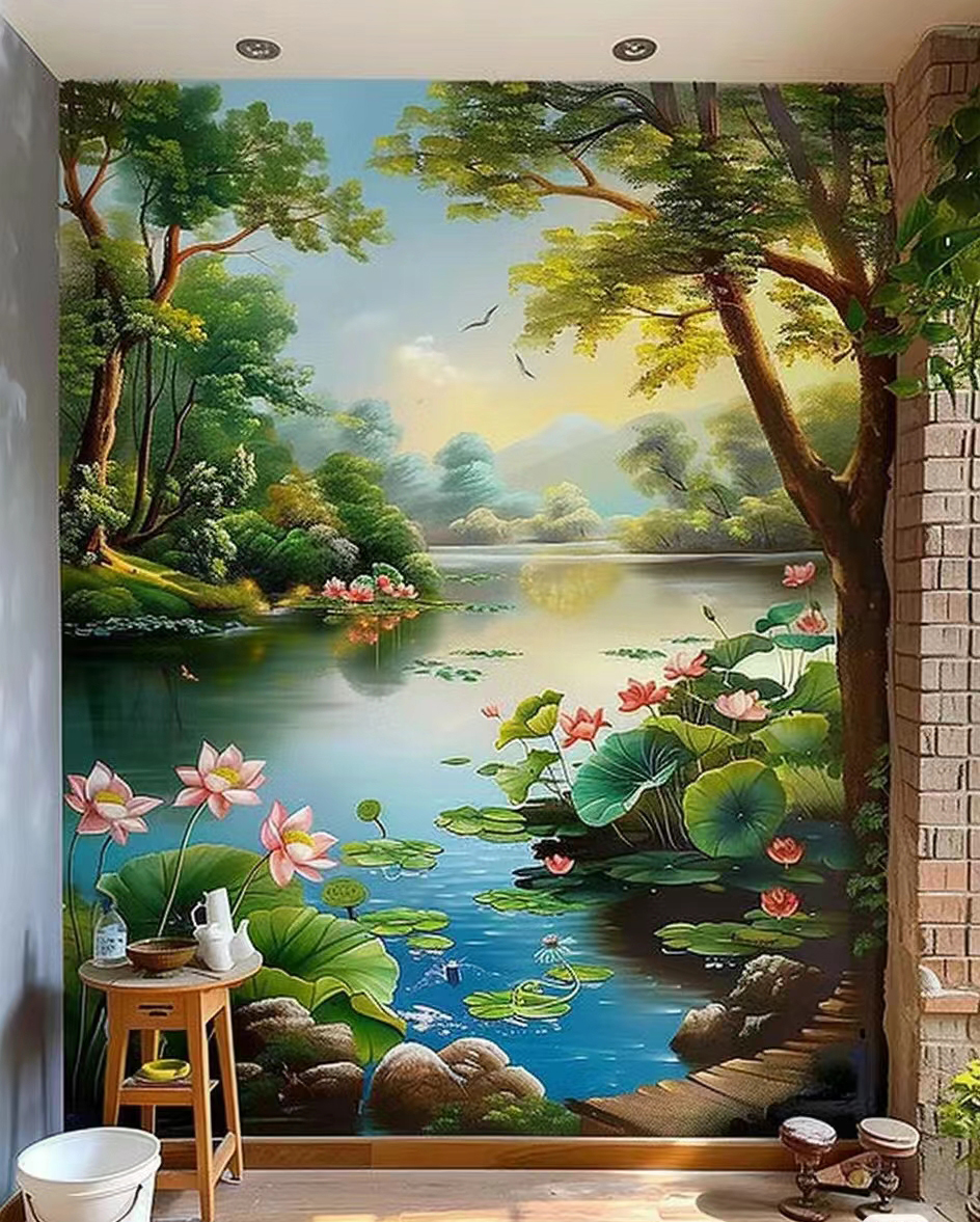 墙面彩绘手绘墙绘画公司欢迎合作